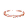 Sparkling Treasure Zircon Silver Bangle Bracelet