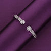Authentic Twirls Zircon Silver Bangle Bracelet