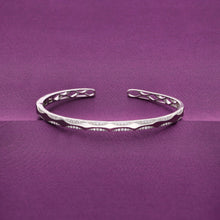  Stunning Semi Zircon Silver Bangle Bracelet