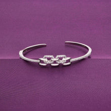  Stunning Intertwined Chain Silver Bangle Bracelet