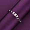 Stunning Intertwined Chain Silver Bangle Bracelet