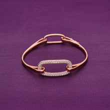  Sliding Ring Chain Rose Gold Bangle Bracelet