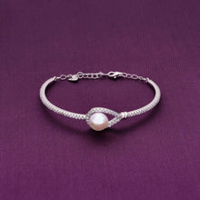  Embraced Pearl Silver Bracelet