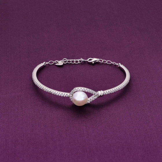 Embraced Pearl Silver Bracelet