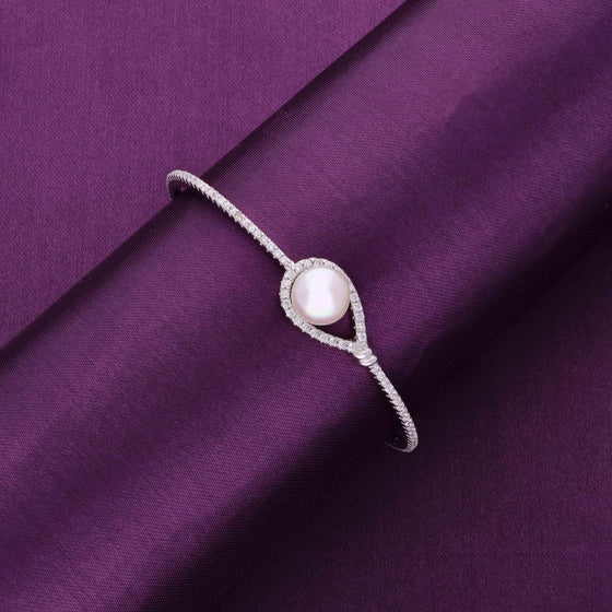 Embraced Pearl Silver Bracelet