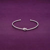 Shimmering Slipknot Silver Bangle Bracelet