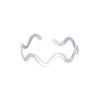 Whirling Wave Sterling Silver Bangle Bracelet