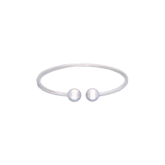 Charismatic coils Silver Bangle Bracelet