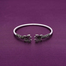  Butterfly Pair Silver Bangle Bracelet