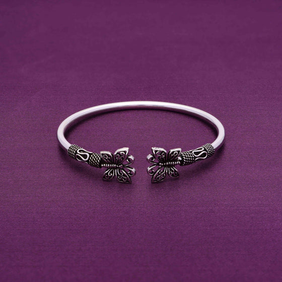 Butterfly Pair Silver Bangle Bracelet