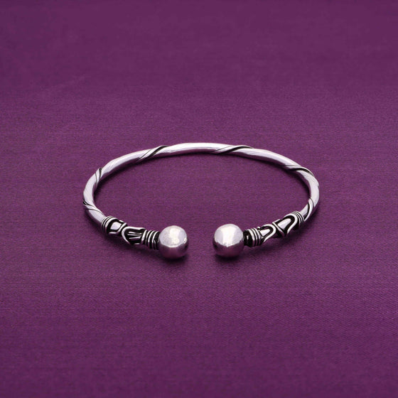 Charmed Elegance Silver Bangle Bracelet