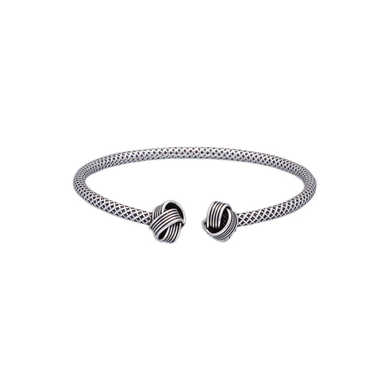 Ethereal Intricacy Silver Bangle Bracelet