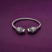  Authentic Tigers Oxidized Silver Bangle Bracelet