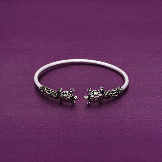 Treasured Turtle Silver Bangle Bracelet