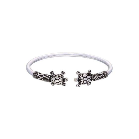 Treasured Turtle Silver Bangle Bracelet