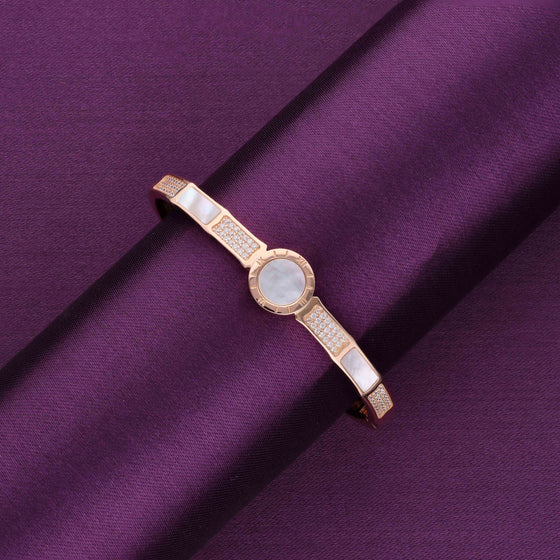 Royal Stack Band Rose Gold Bangle Bracelet