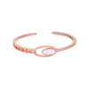 Stylish Pearly Chain Rose Gold Bangle Bracelet