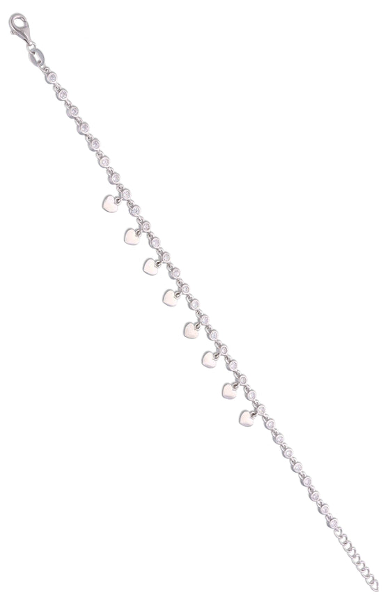 Heartfelt Stringlets Silver Charm Bracelet