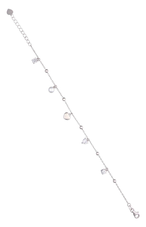 Sparkling Sonata Silver Multi Charm Bracelet