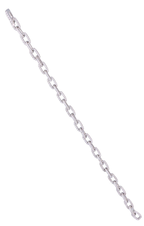 Chained Sophistication Silver Tennis Bracelet