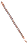 Knotted Shimmers Casual Rosegold And Silver Bracelet