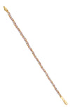 Knotted Shimmers Thin Casual Rosegold Silver And Gold Bracelet