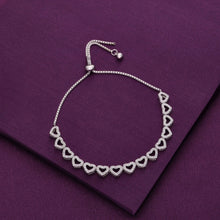  The Band of Hearts Silver Chain Bracelet