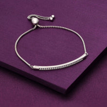  Encrusted Elegance Casual Silver Bracelet