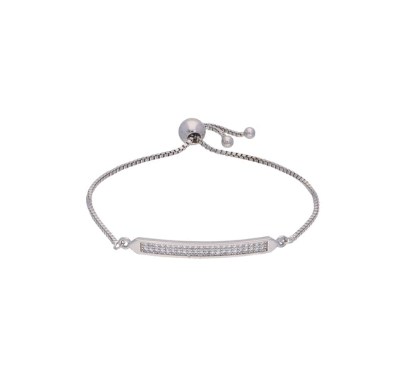 Stylish and Rich Plate Silver Bracelet