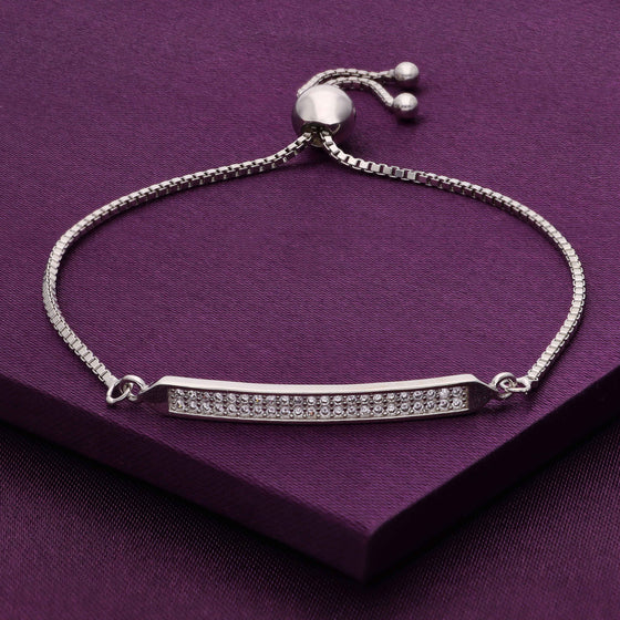 Stylish and Rich Plate Silver Bracelet