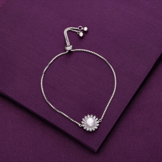 The Floral Fusion Silver Bracelet