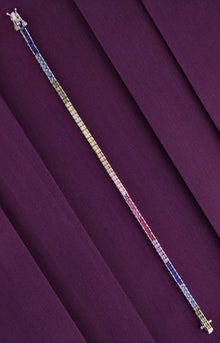  Radiant Rainbow Solitaire Tennis Bracelet