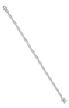 Crystal Pears Silver Tennis Bracelet