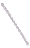 Charming Rectangle Baguettes Zircon Cube Silver Tennis Bracelet