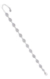Bedazzling Zircon Studded Pears Silver Tennis Bracelet