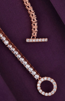  Elegant Fold-over Clasp Solitaire Tennis Bracelet