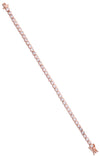 String of Small Squares Zircon Silver Tennis Bracelet