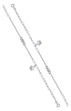 Solo Star Children Silver Anklet