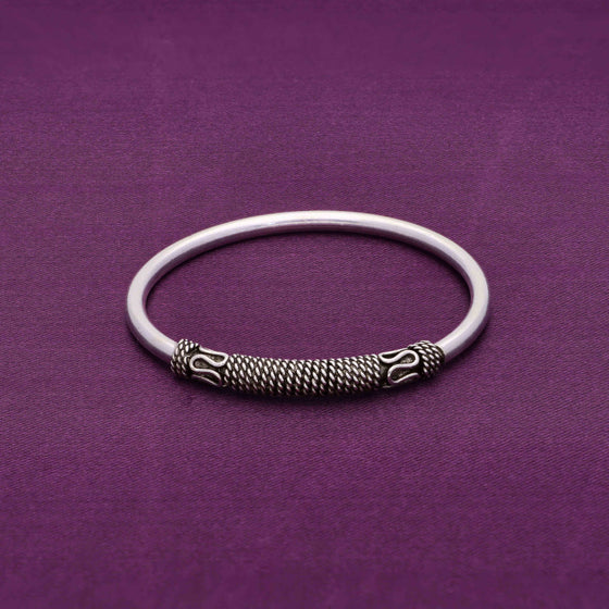 Snake-n-Rope Silver Children Bracelet