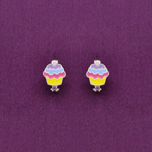 Multicolour Cupcake Silver Children Earrings