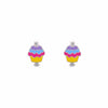 Multicolour Cupcake Silver Children Earrings