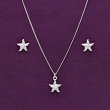  Jolly Starfish Silver Pendant & Earring Set