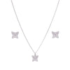 Twinkling Butterflies Silver Pendant & Earring Set