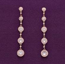  Charming Circles Rose Gold Dangler Earrings