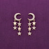 Luna Stars Dangler Silver Earrings