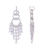 Dazzling Drops & Hoops Dangler Silver Earrings