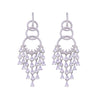 Dazzling Drops & Hoops Dangler Silver Earrings