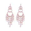 Dazzling Drops & Hoops Dangler Silver Earrings