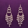 Dazzling Drops & Hoops Dangler Silver Earrings