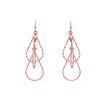Stylish and Chic Rose Gold Dangler Silver Earrings